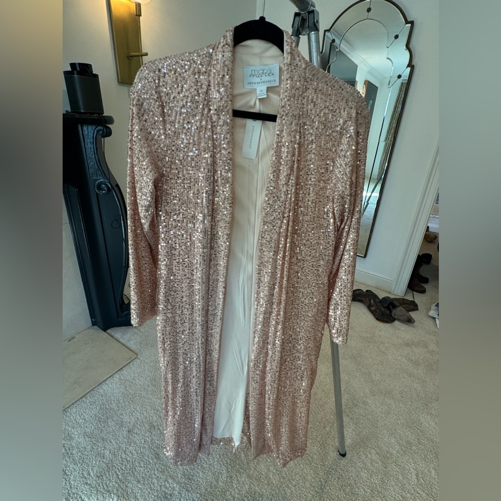Anthropologie Sequin Duster